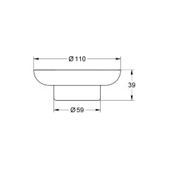 Мыльница Grohe Essentials, Прозрачный (40368001)