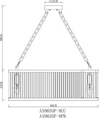 Подвесная люстра Arte Lamp A1065SP-8PB