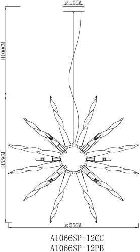 Подвесная люстра Arte Lamp A1066SP-12CC