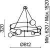 Подвесная люстра Maytoni MOD317PL-06B