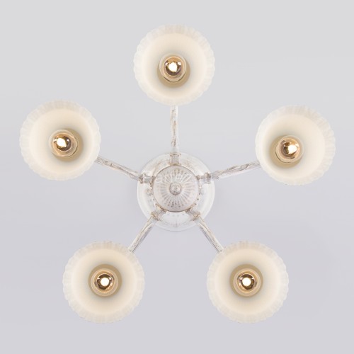 Потолочная люстра Eurosvet 60107/5 белый с золотом