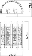 Настенный светильник Arte Lamp A1043AP-2BK