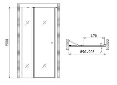 Душевая дверь Gemy New Rockcoco S03191B