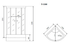 Timo Standart T-1100 душевая кабина (100*100*220), шт