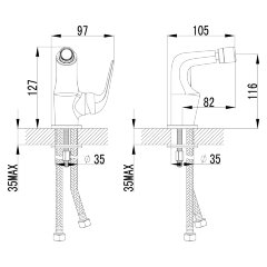 Смеситель Lemark Plus Advance LM1208C для биде