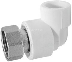 Угол с накидной гайкой PPR-ВР D25х3/4&quot; Lammin 60/15