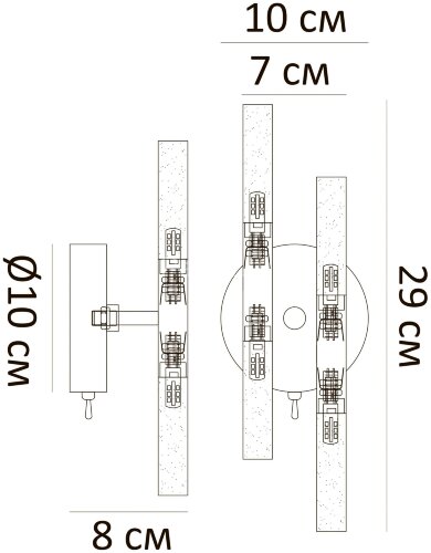 Бра Arte Lamp A7410AP-4CC