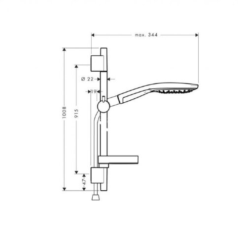 27803000 Raindance Душевой набор Raindance Select 150 / Unica'S Puro 0,90 м