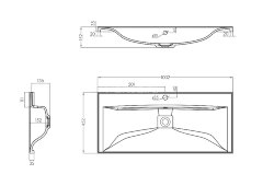 Раковина мебельная Aquaton Айрис 100 1000х452х152 литьевой мрамор, белый (1A73273KAG010)