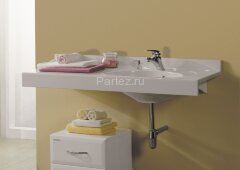 Раковина -столешница AQUATON Отель 119х47х25 цвет Белый (1A70103NOT01R)