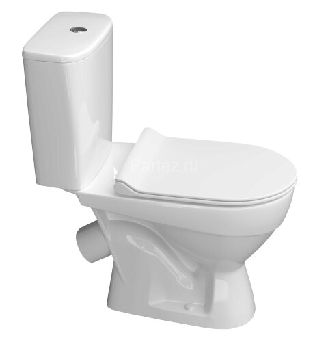 Унитаз-компакт КЕРАМИН Толедо Slim Алкапласт с мягким сиденьем микролифт, белый