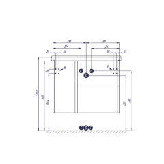 Тумба под раковину AQUATON Стоун 80 подвесная, грецкий орех (1A228201SXC80)