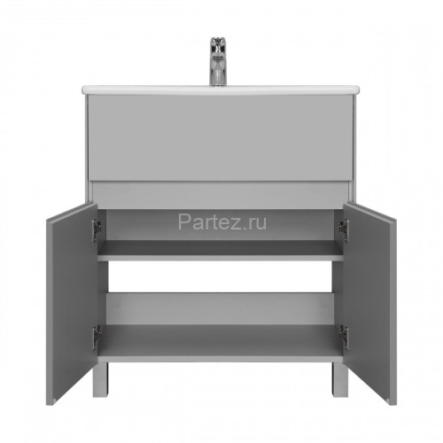 Тумба под раковину Aquaton Форест 75 см универсальный монтаж, туманный серый (1A278301FR4D0)