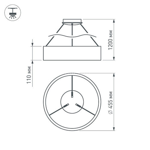 Подвесная люстра Arlight 022146(1)