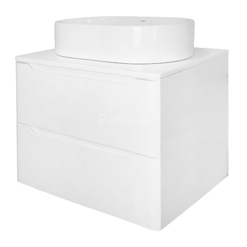 Тумба Azario LOTOS 60/2 600х460х500 подвесная, без раковины, белый глянцевый (CS00084142)