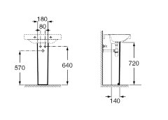 Пьедестал для раковины Roca DEBBA белый (7.3379.9.000.Y)