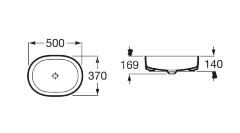 Z INSPIRA ROUND Раковина накладная 500х370х140 мм, круглая