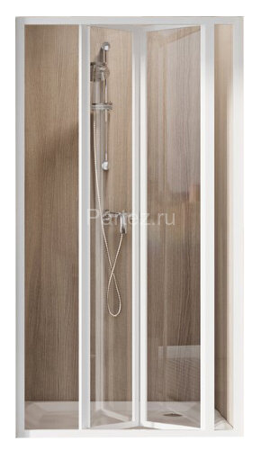 Душевая дверь Ravak Supernova складная 101х185, толщина полотна 3мм универсальная, цвет профиля белый