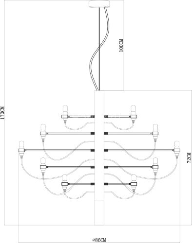 Подвесная люстра Divinare 8030/17 LM-30