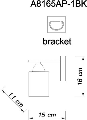 Бра Arte Lamp A8165AP-1BK