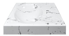 Раковина подвесная Azario Carmen 605х602х85 Белый мрамор (CS00078503)