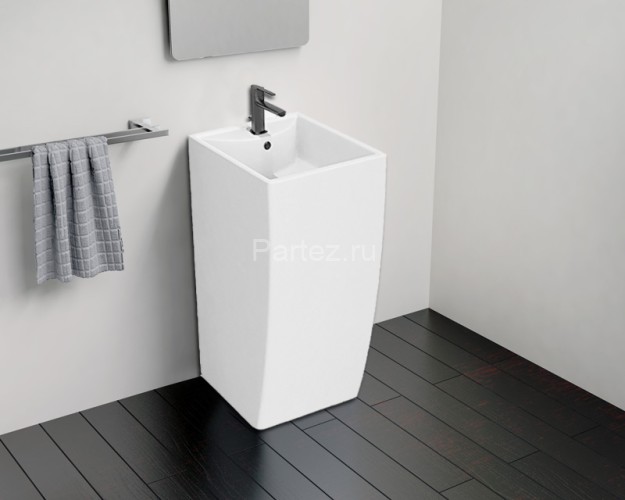 Раковина напольная Azario COMELLA 480х420х830 отдельностоящая прямоугольная, белый (AZ-314)