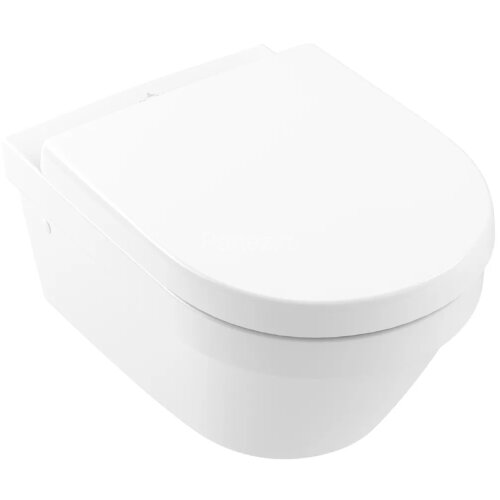 Унитаз подвесной Villeroy&Boch ARCHITECTURA безободковый, с сиденьем микролифт (4694HR01)