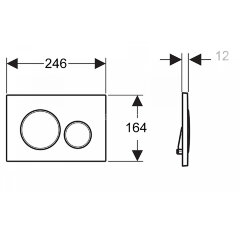Кнопка смыва Geberit Sigma 20 двойная, белый матовый лак (115.882.01.1)
