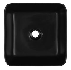 Раковина-чаша Azario 395х395х150 накладная, квадратная, черный матовый (AZ-2075-B-MB)