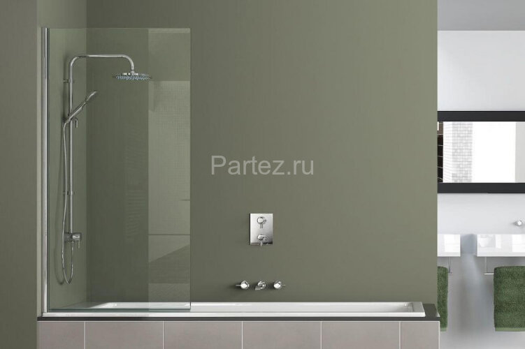 Шторка для ванны Azario Merrit 80х140 цвет профиля серебро (AZ-NF6211-1 800)