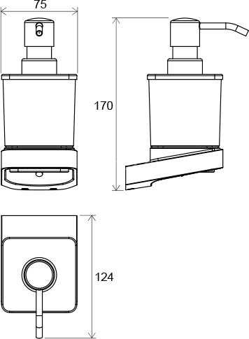 Дозатор для жидкого мыла Ravak 10° стекло, хром (X07P323