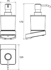 Дозатор для жидкого мыла Ravak 10° стекло, хром (X07P323