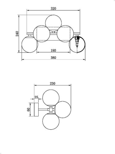 Бра Maytoni MOD547WL-05BS