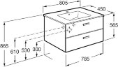 VICTORIA NORD Модуль д/раковины 800 мм, венге