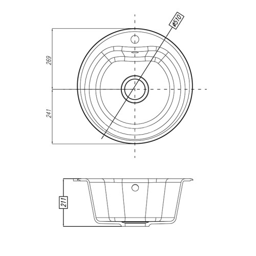 Кухонная мойка AQUATON Мида, латте (1A712732MD260)