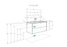 Тумба под раковину AQUATON Сохо 100 подвесная, Слэйт\Галька серая (1A258201AJ9A0)