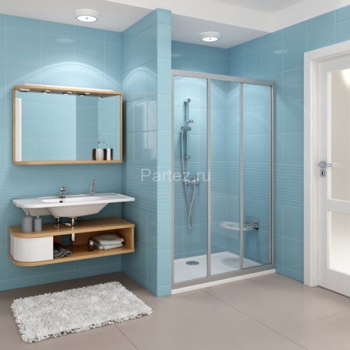 Душевая дверь Ravak Supernova раздвижная 90х188, толщина полотна 3мм , цвет профиля сатин