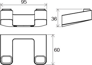 Крючок Ravak 10°, Хром (X07P352)