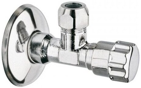 Вентиль перекрывающий с цанговым зажимом 1/2"х10мм art.348 ITAP