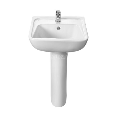 Раковина подвесная Santek "Лонги-50" 500х420х195 фарфор, 1 отверстие под смеситель, белая (1.WH50.1.