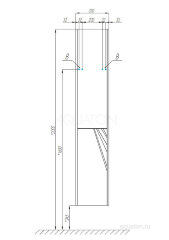 Пенал подвесной AQUATON Сакура, правый, светлое дерево (1A219903SKW8R)