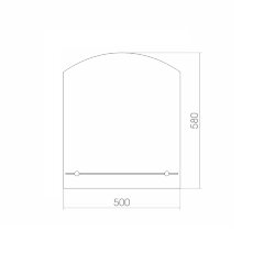Зеркало LORANTO Шанс 500х580, с полкой