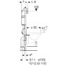 Инсталляция Geberit DuofixBasic для подвесного унитаза, 112 см, со смывным бачком скрытого монтажа D