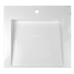 Раковина Azario Domino 600х555х80 литьевой мрамор, сифон в комплекте, белая (CS00082282)