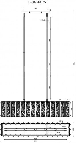 Потолочная люстра iLamp L4688-91 CR