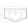 Z_AMERICA Раковина 850 мм