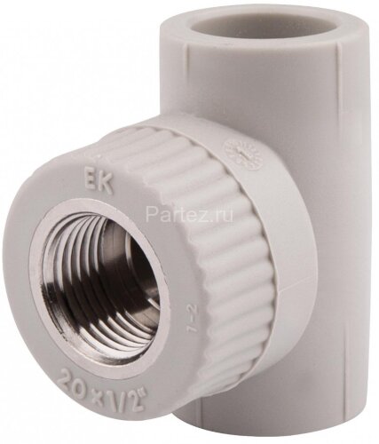 Тройник комбинированный PPR-ВР D32х1/2" Ekoplastik