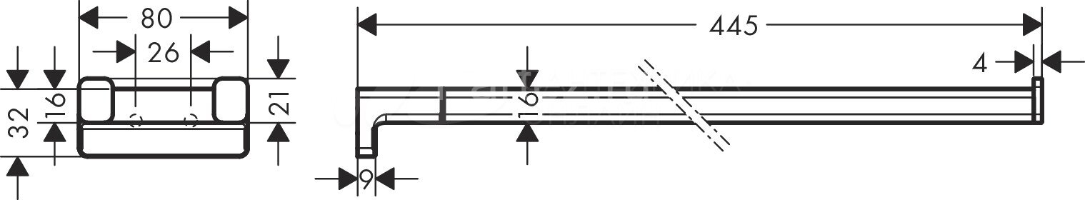 Полотенцедержатель Hansgrohe AddStoris, матовый белый (41770700)