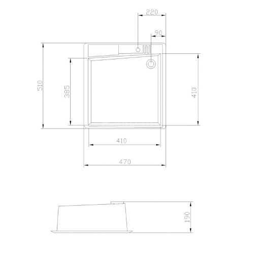 Кухонная мойка AQUATON Парма 510х470х175 мм., серый шелк (1A713032PM250)