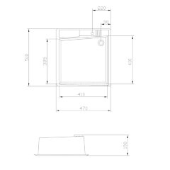 Кухонная мойка AQUATON Парма 510х470х175 мм., серый шелк (1A713032PM250)